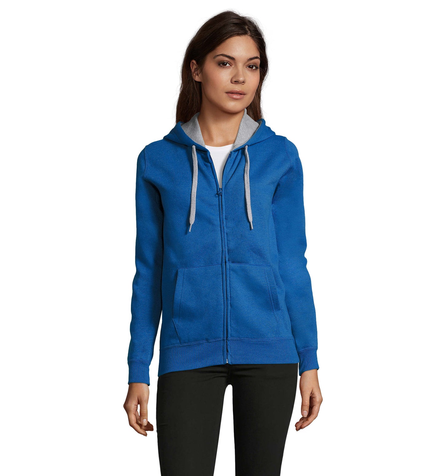 47100 Chaqueta mujer contrastada con capucha