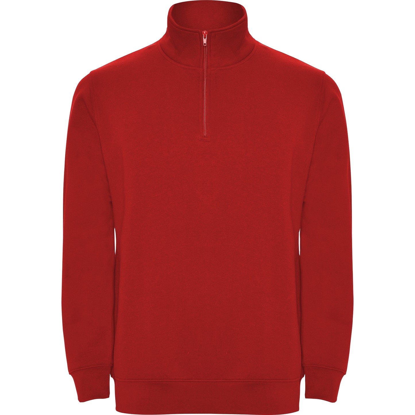 1109 Sudadera con media cremallera a tono y cuello alto