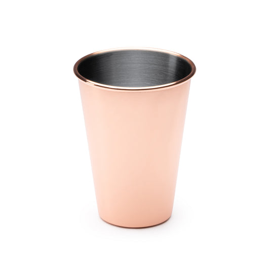 Vaso de acero inoxidable con recubrimiento de cobre exterior. Con capacidad de 500 ml