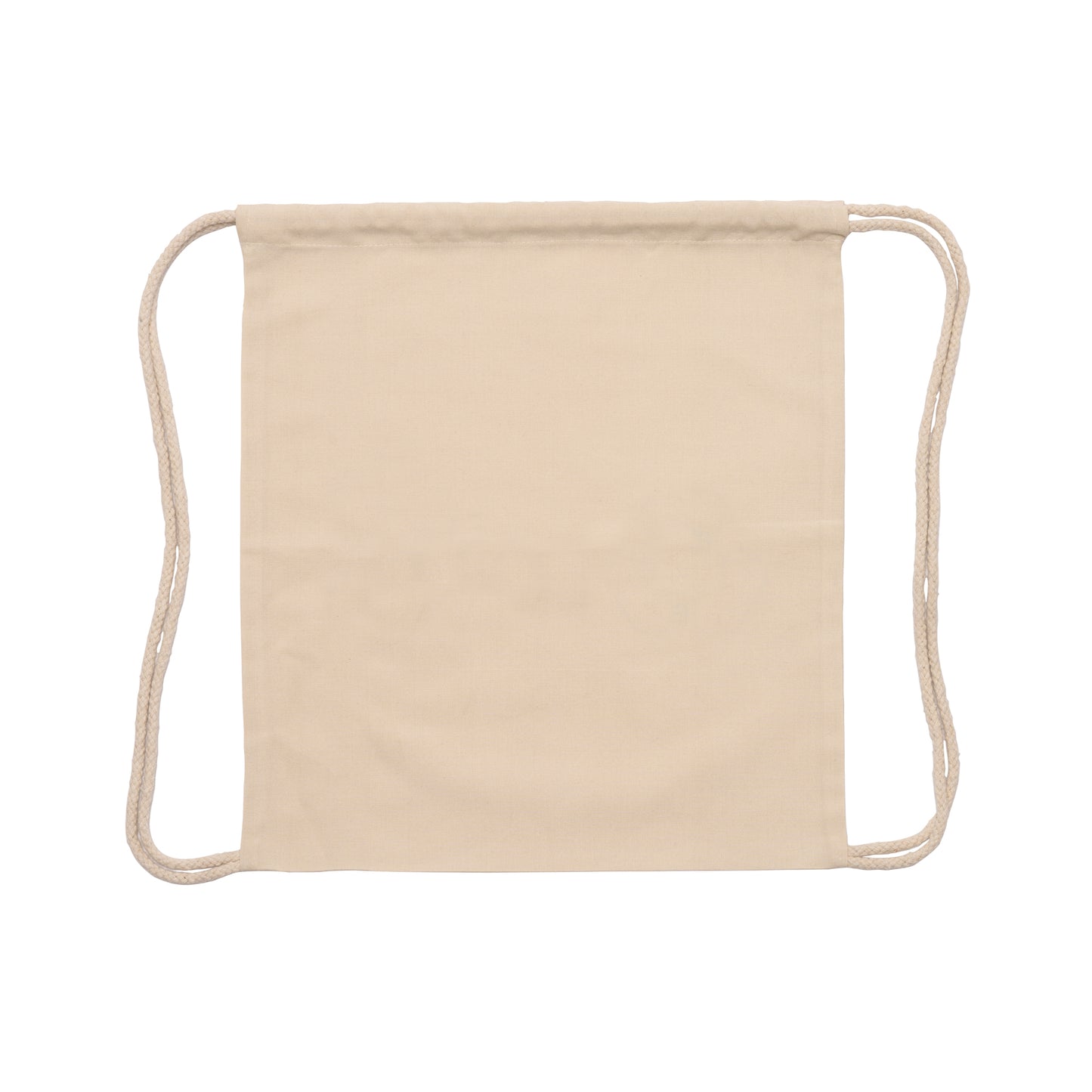 Mochila de cuerdas realizada en poliéster reciclado RPET con tacto algodón de 150 g/m².