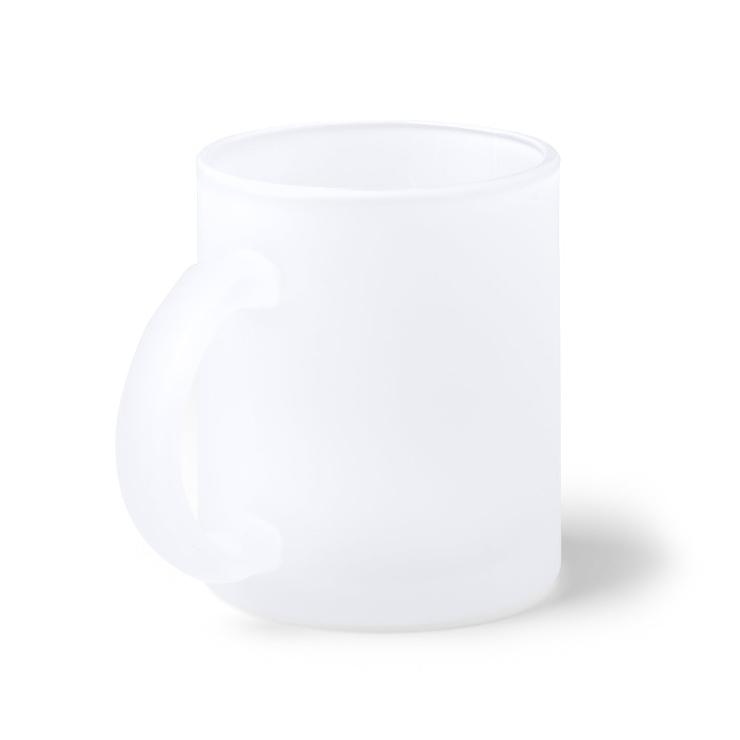 Taza de cristal de 350 ml en efecto hielo.