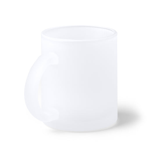 Taza de cristal de 350 ml en efecto hielo.