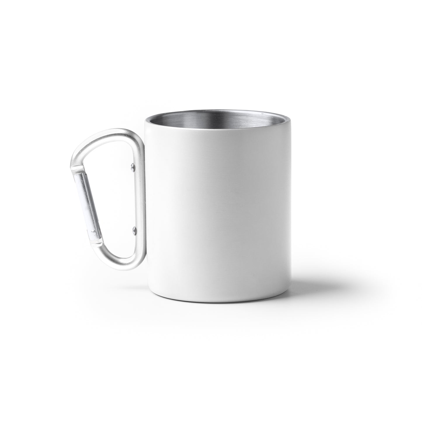 Taza de acero reciclado 304 inoxidable de doble pared en acabado mate. Capacidad de 300 ml.