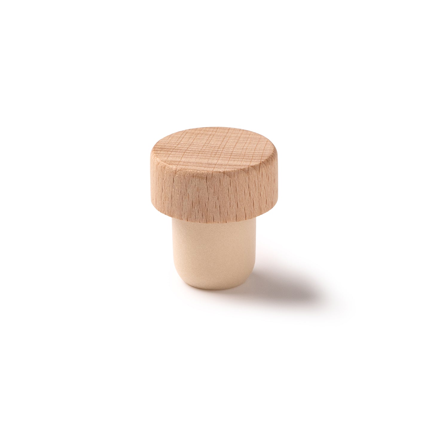 Tapón para botellas de vino realizado en madera.