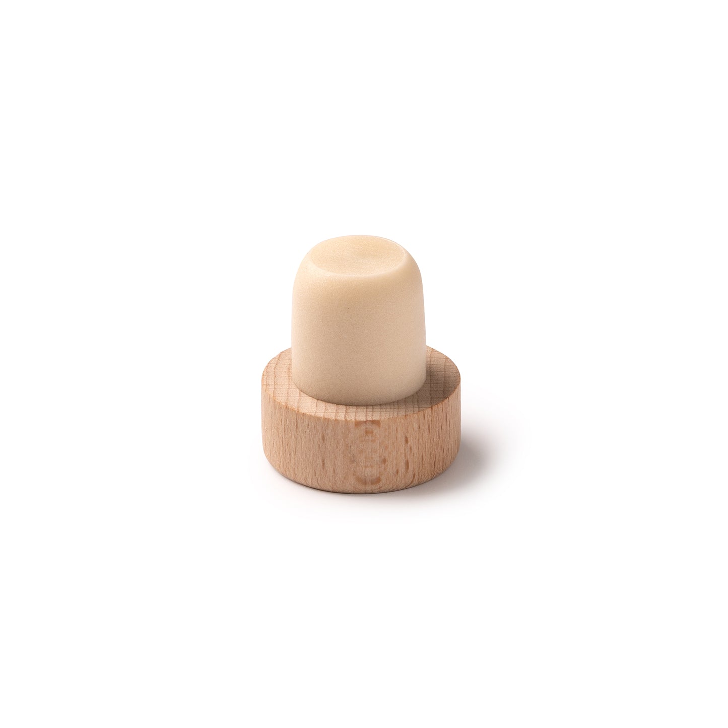 Tapón para botellas de vino realizado en madera.