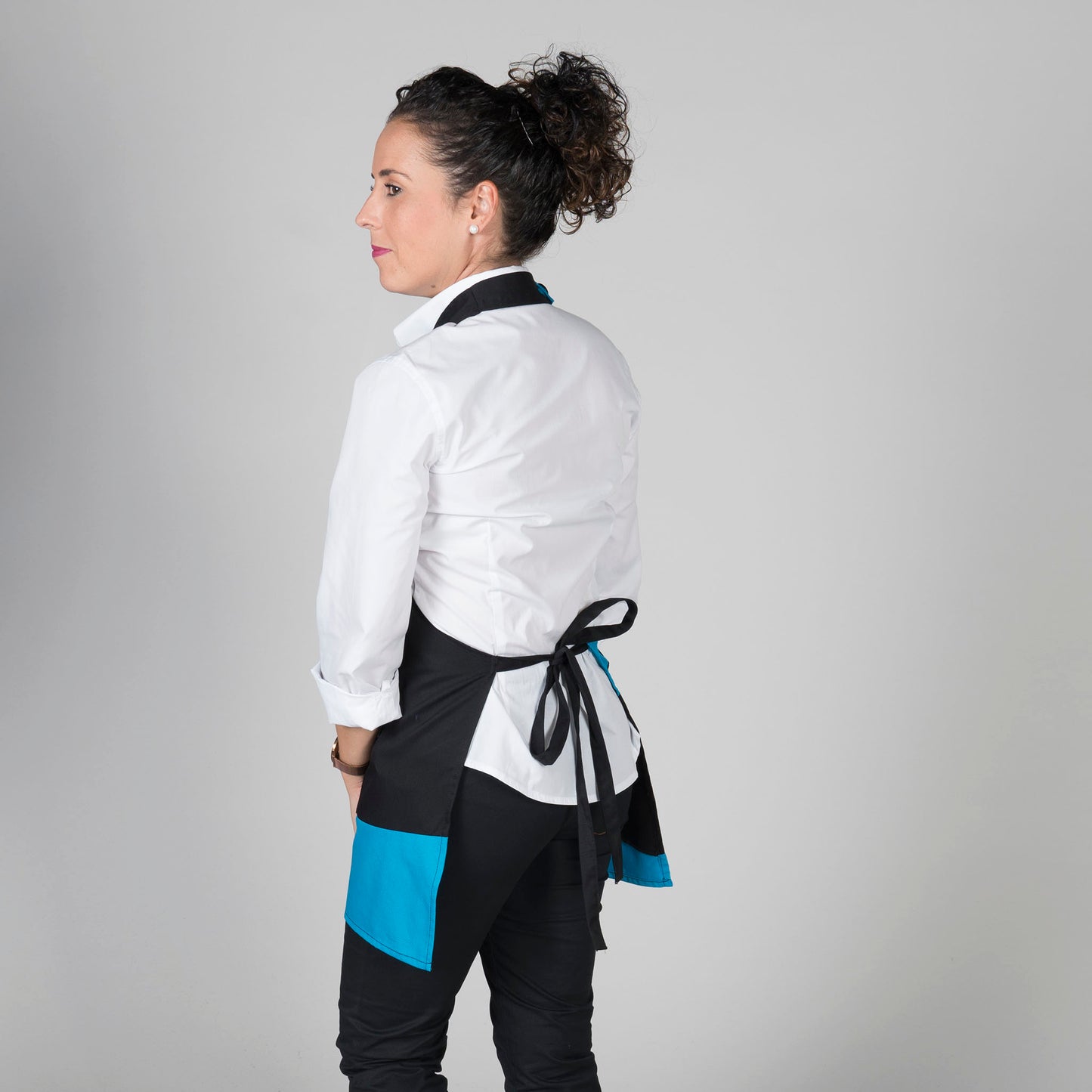 DELANTAL BISTRO COMBINADO 80X65 CM