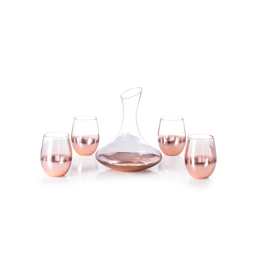 Elegante set de vinos fabricado en cristal.