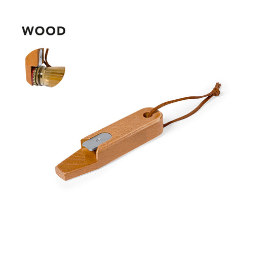 Original abridor de botellas en madera