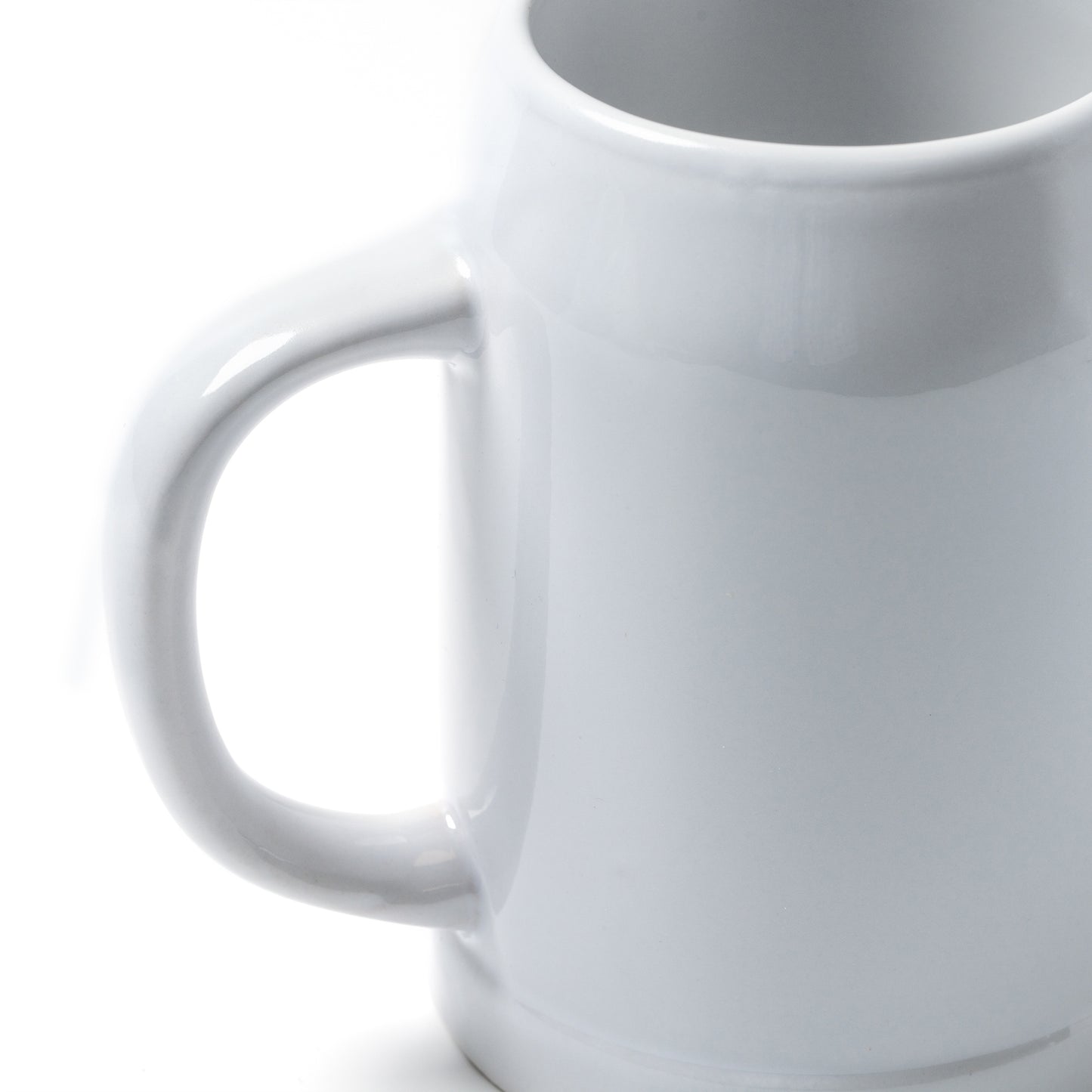 Jarra de cerámica con acabado brillante especial sublimación. Gran capacidad 700ml