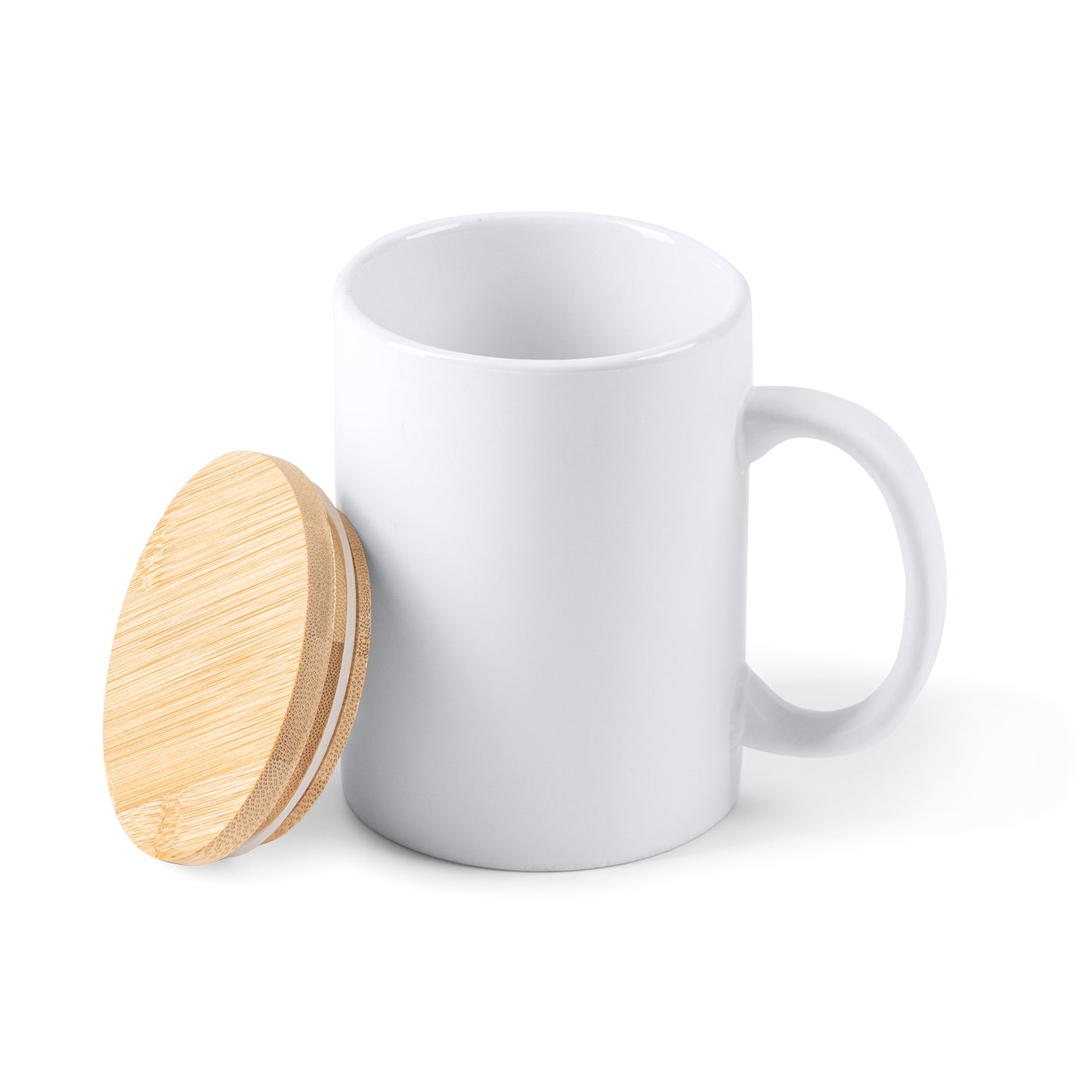 Taza de cerámica línea eco, con capacidad de 370 ml.
