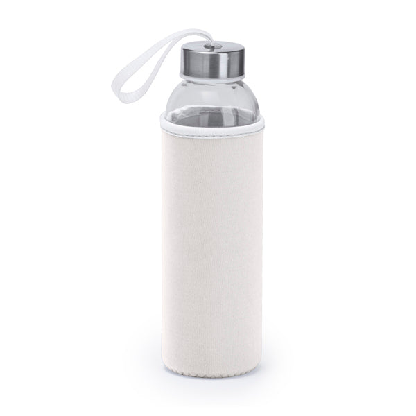 Bidón de cristal con funda de neopreno