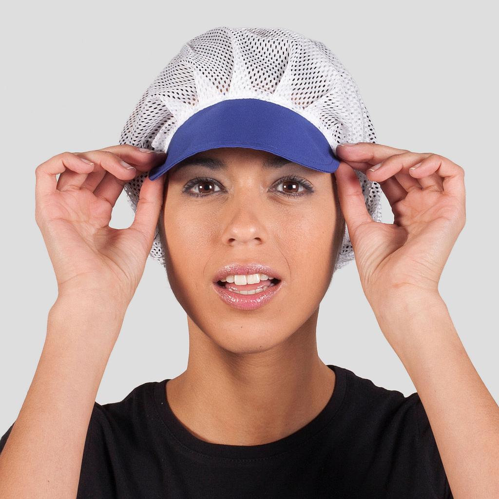 GORRO MUJER REJILLA VISERA COLOR (PAQ. 10 UNID)