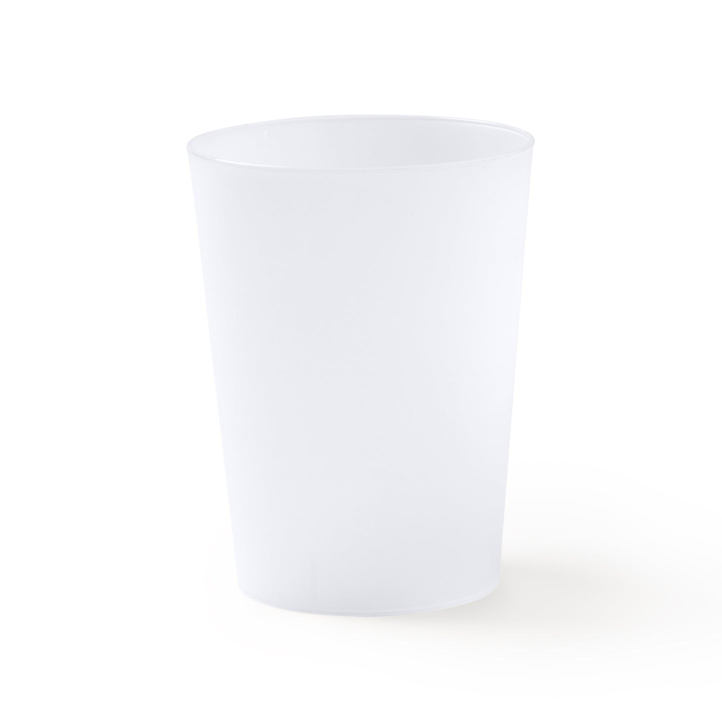 Vaso reutilizable realizado en resistente PP flexible. Capacidad 500 ml