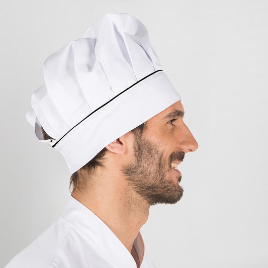 GORRO CHEF CON VELCRO BLANCO VIVO COLOR