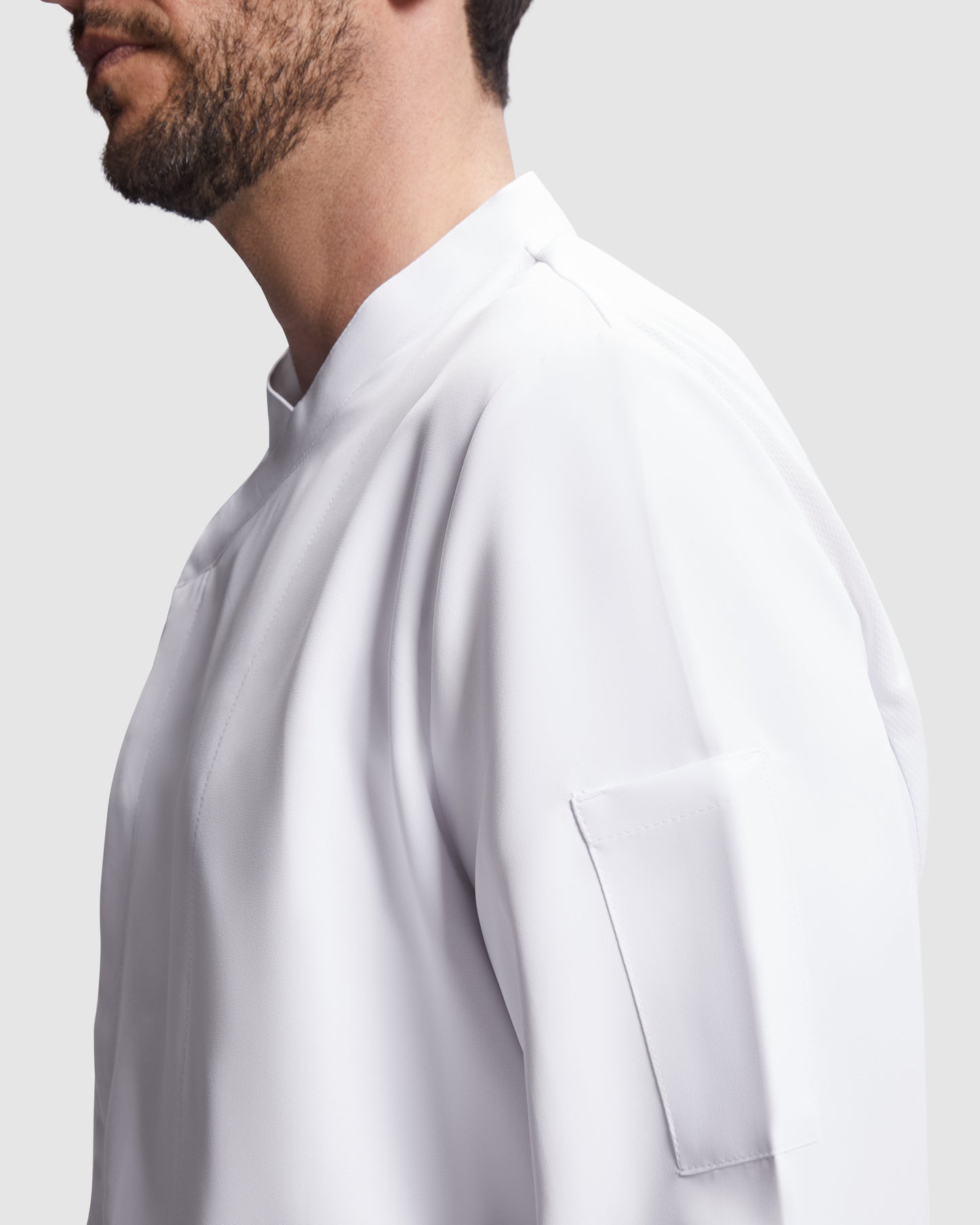 Chaqueta de cocina de manga larga.