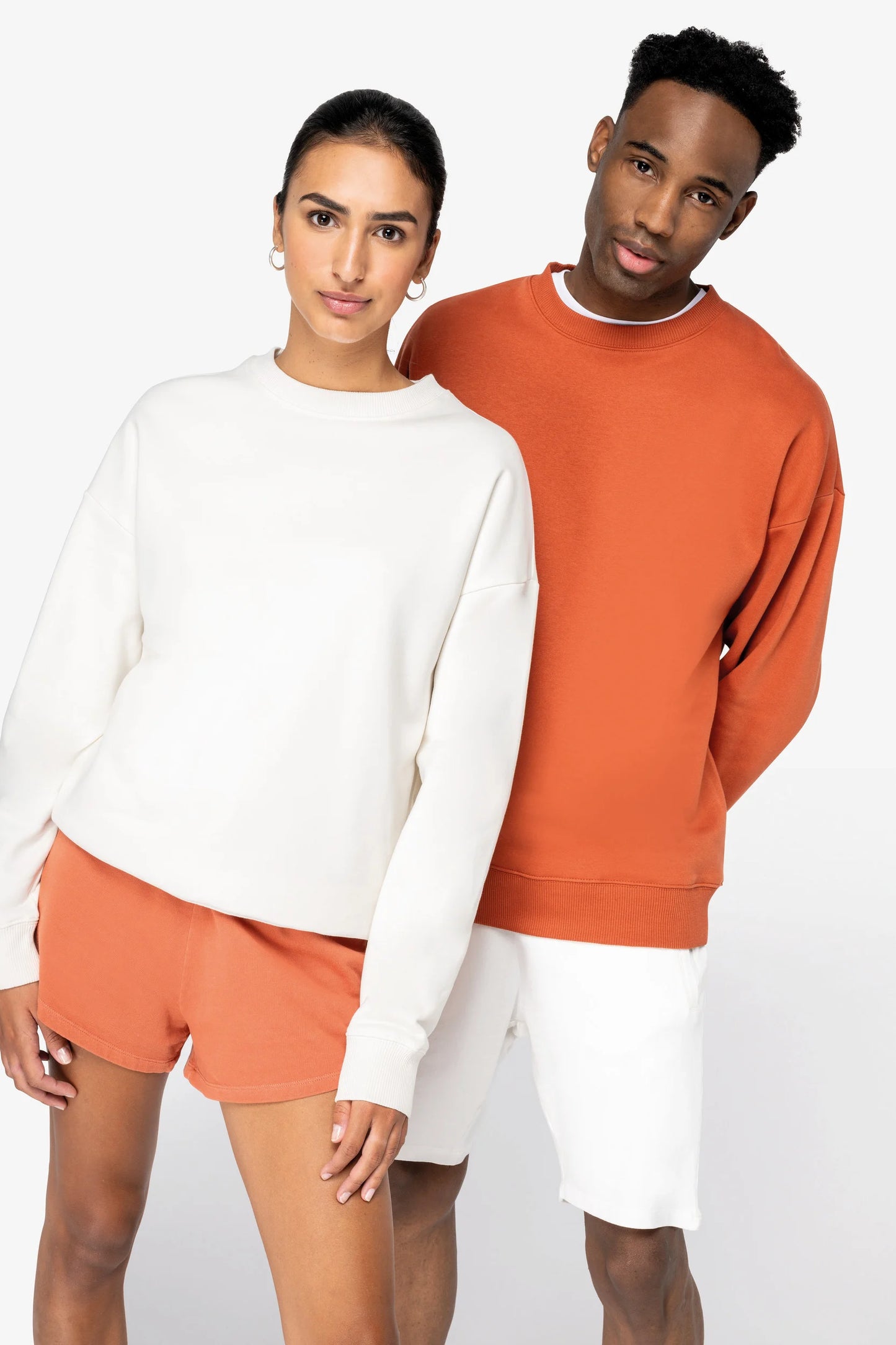 Sudadera ecorresponsable cuello redondo oversize unisex