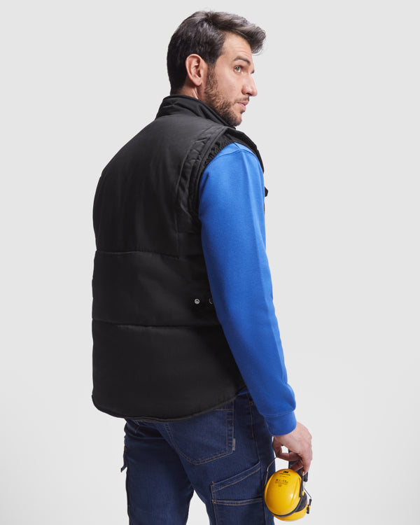 Chaleco laboral multibolsillos con cuello alto ALMANZOR