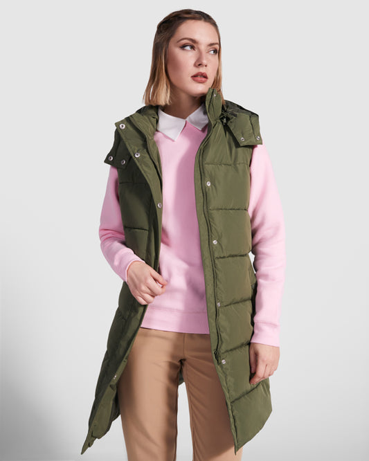 Chaleco acolchado de mujer con capucha REINE