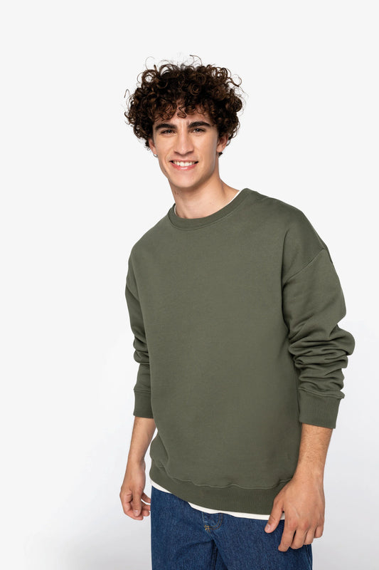 Sudadera ecorresponsable cuello redondo oversize unisex
