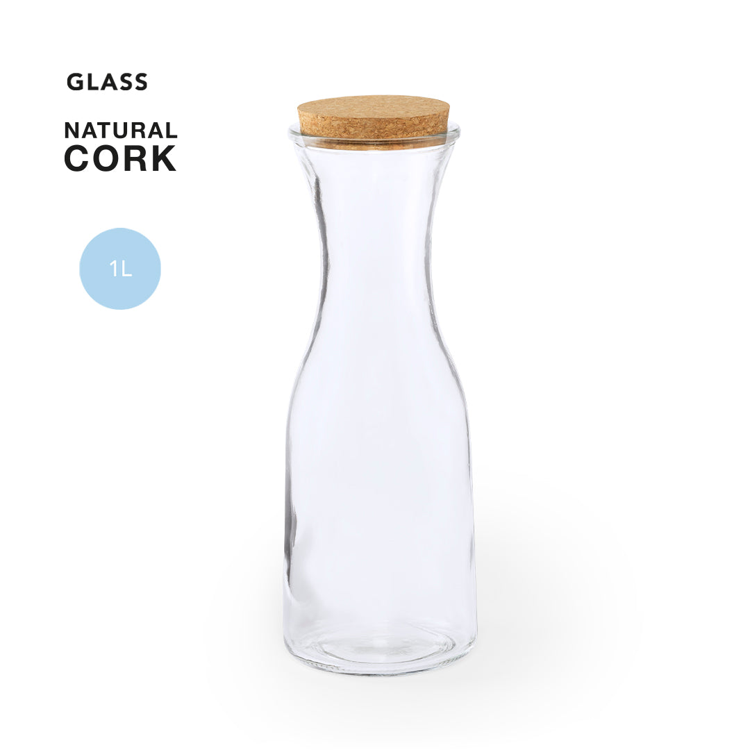 Botella de línea nature de 1l. Fabricada en cristal