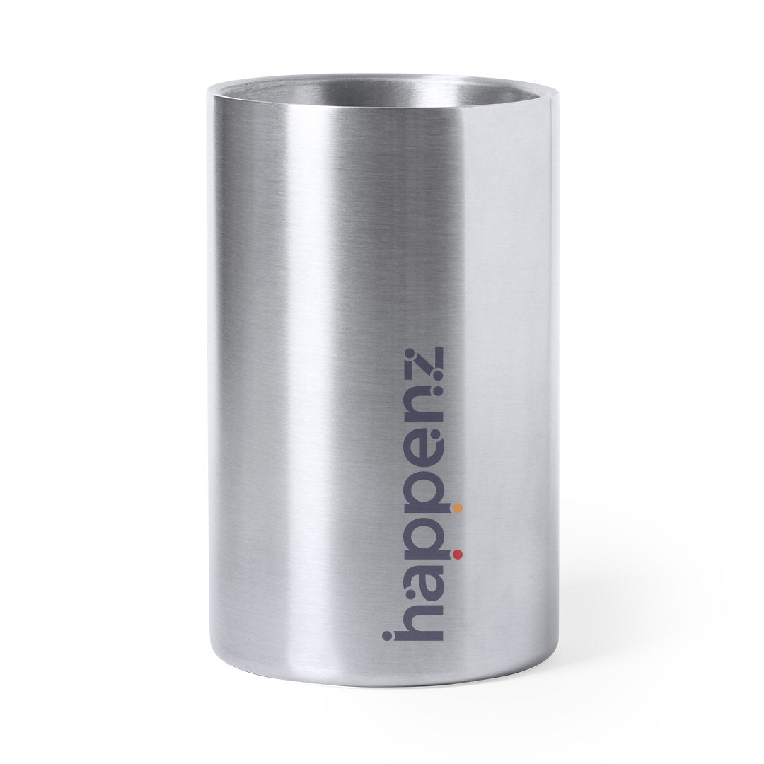 Enfriador, fabricado en acero inox de acabado mate para 1 botella.