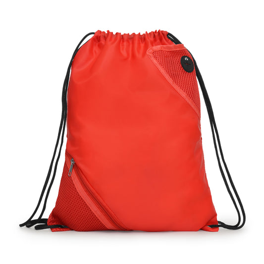 Mochila multiusos. · Cordones de ajuste a la espalda. · Ojales metálicos.