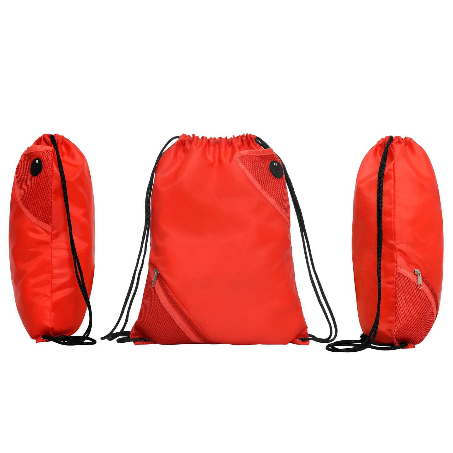 Mochila multiusos. · Cordones de ajuste a la espalda. · Ojales metálicos.