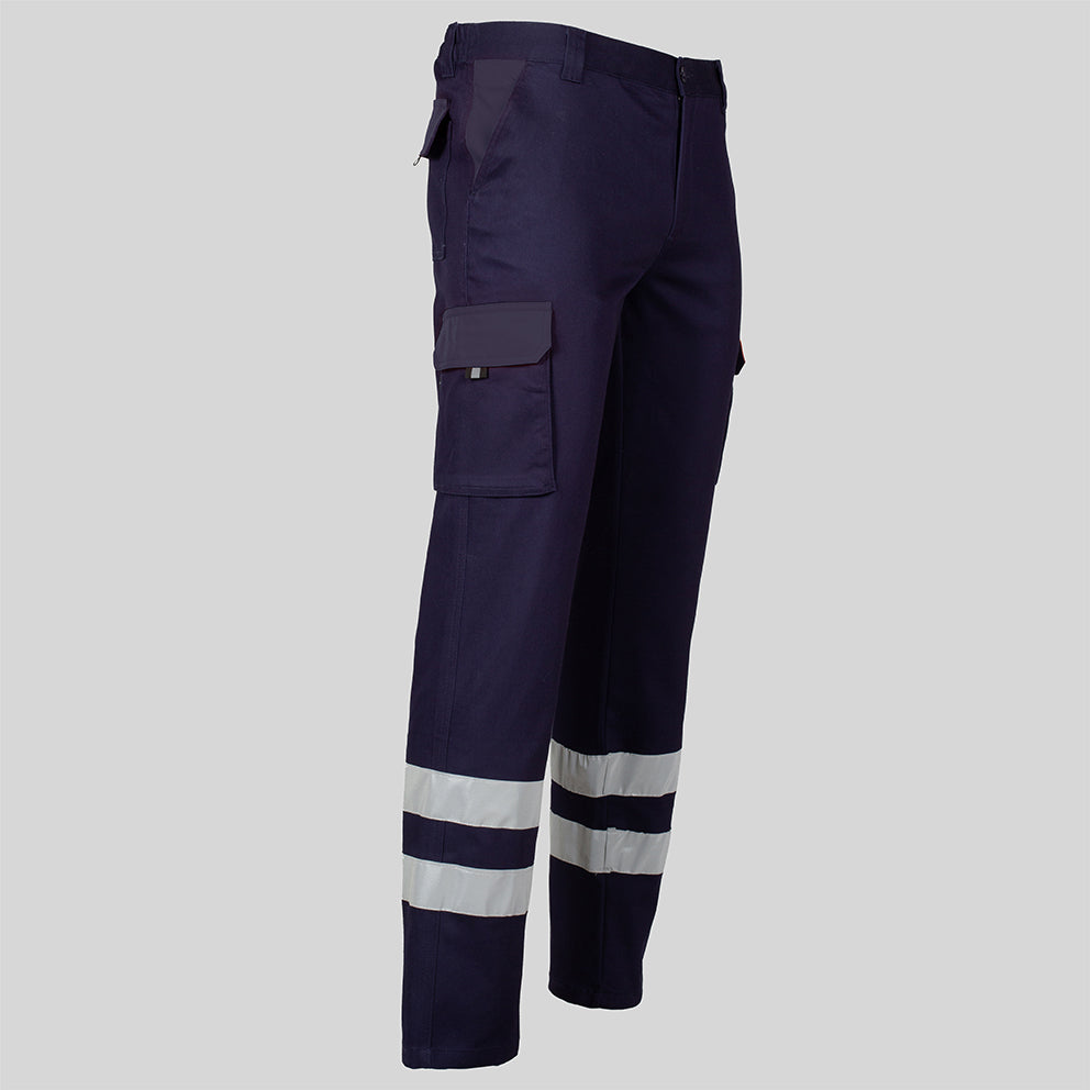 PANTALON UNISEX MULTIBOLSILLOS ELASTICO GAMO 2 BANDAS REFLECTANTES