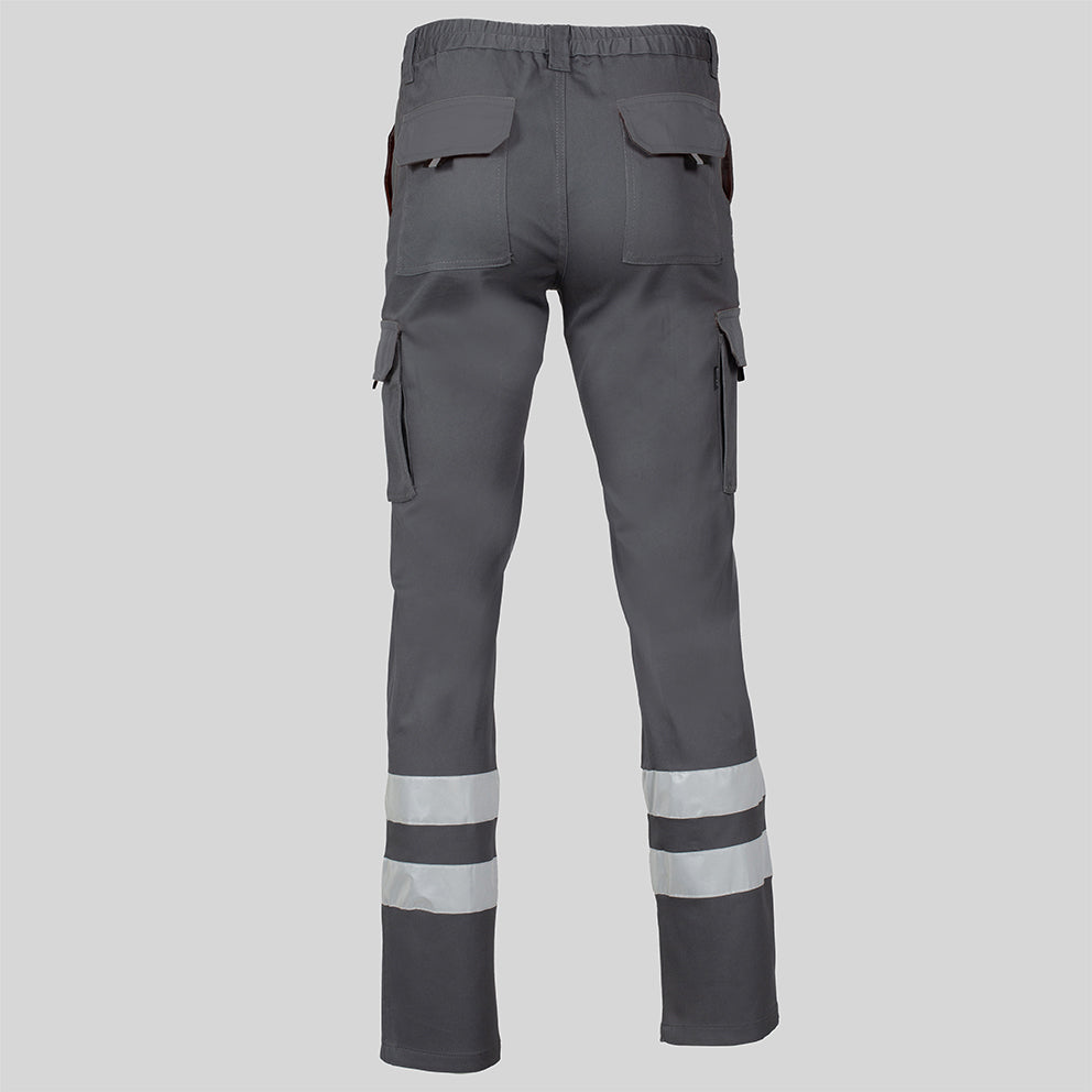 PANTALON UNISEX MULTIBOLSILLOS ELASTICO GAMO 2 BANDAS REFLECTANTES