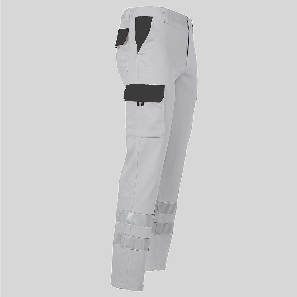 PANTALON UNISEX MULTIBOLSILLOS ELASTICO GAMO COMBI + 2 BANDAS REFLECT.