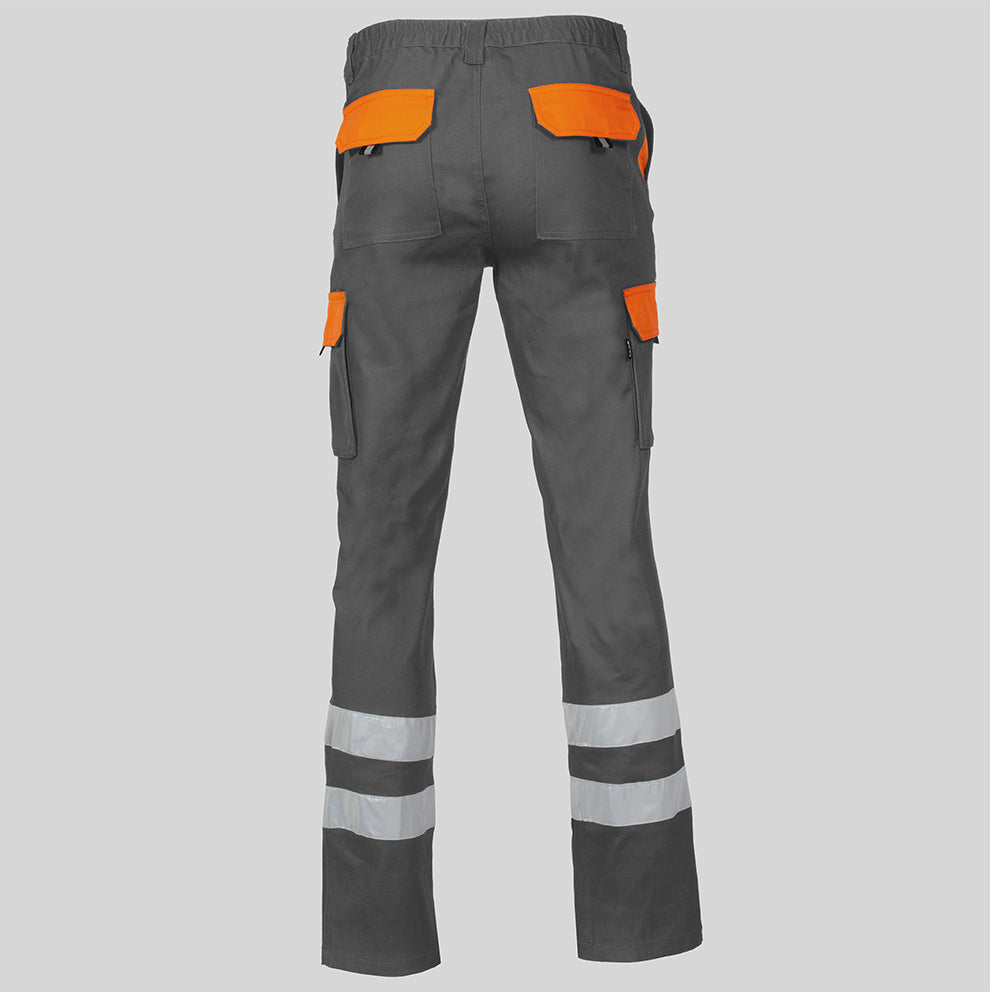 PANTALON UNISEX MULTIBOLSILLOS ELASTICO GAMO COMBI + 2 BANDAS REFLECT.