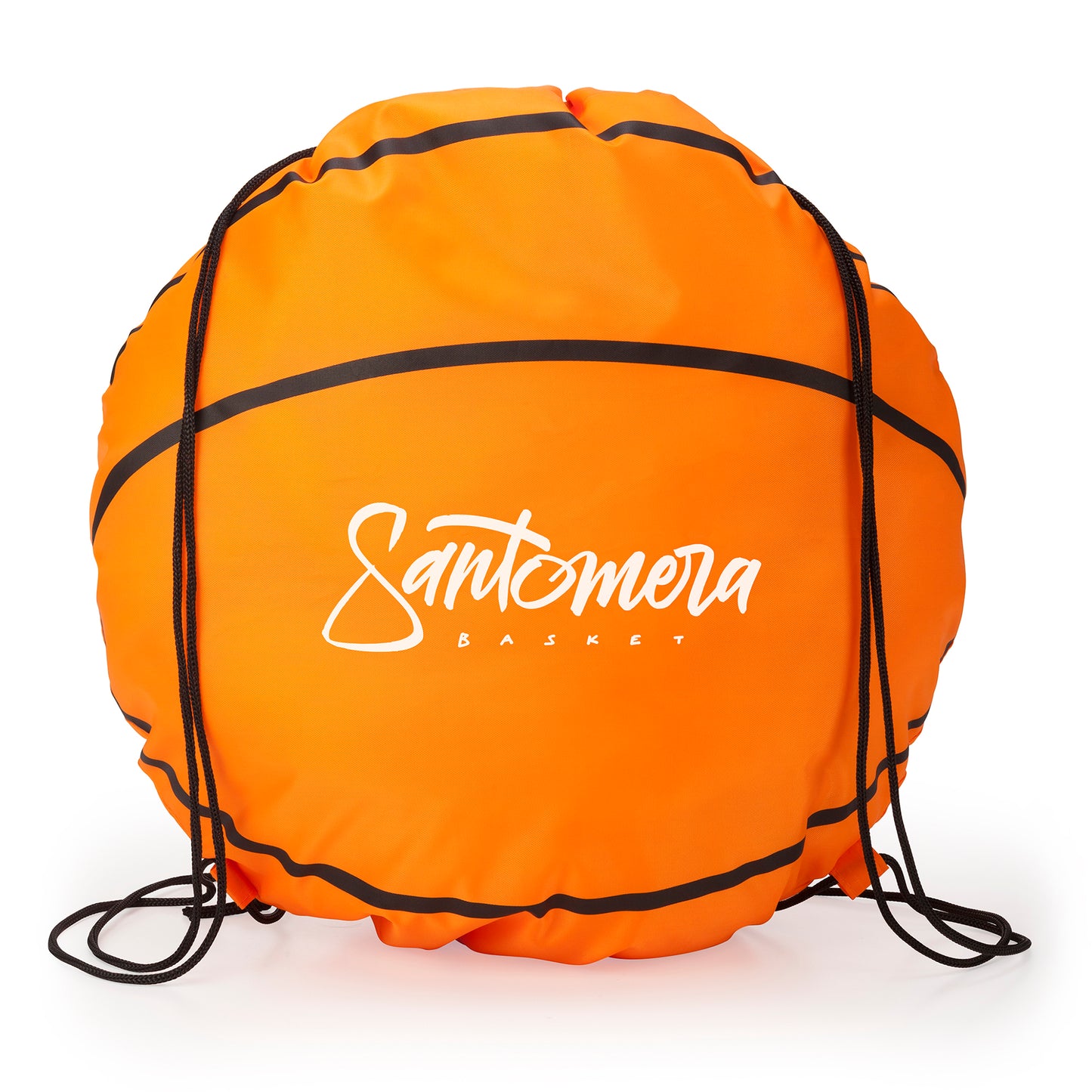 Mochila de cordones en poliéster 190T, con diseños deportivos.