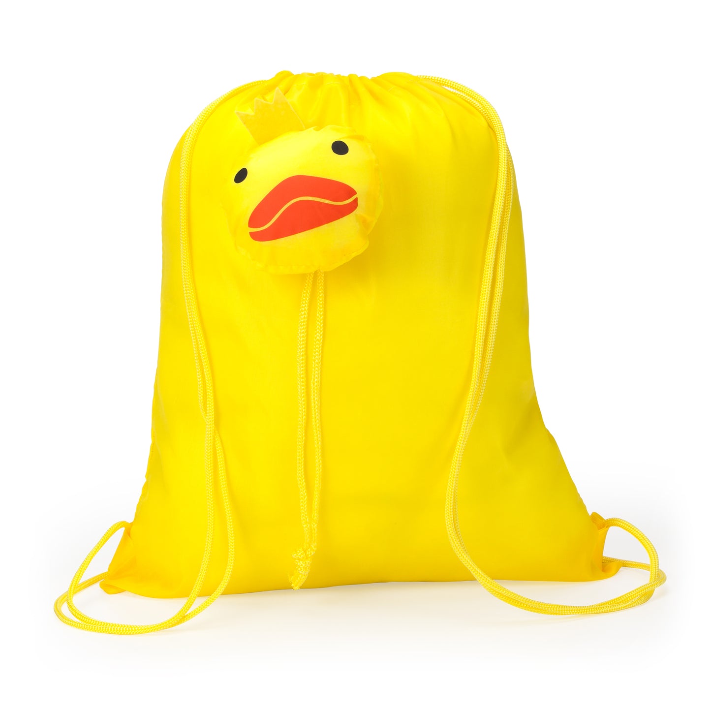 Mochila plegable infantil realizada en suave poliéster 190T. Bolsillo para plegado con diseños de animales.