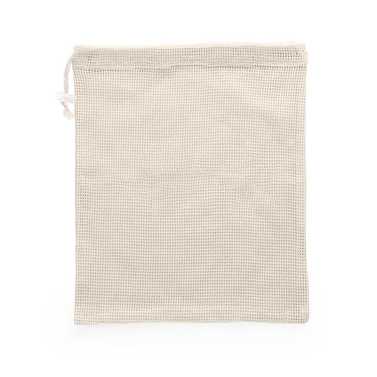 Bolsa multiuso algodón 120 g/m² con cordones de auto-cierre.