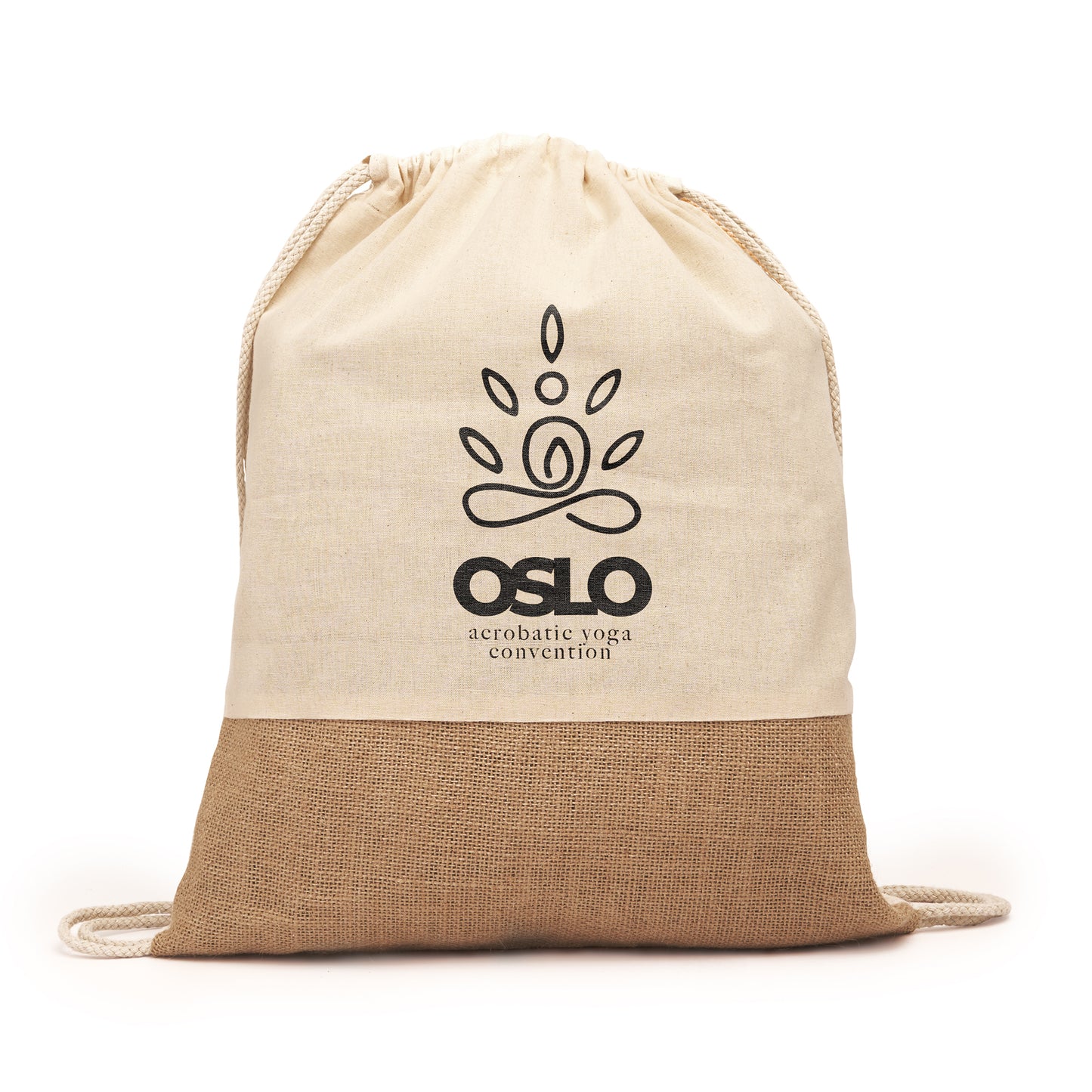 Mochila de cordones línea eco de algodón de 120 g/m² y yute