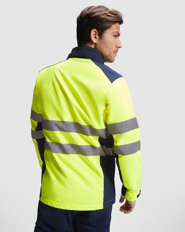 Softshell bicolor de alta visibilidad resistente al agua ANTARES