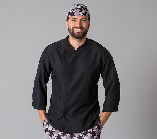 CHAQUETA COCINA UNISEX MEJIA "RED LINE"