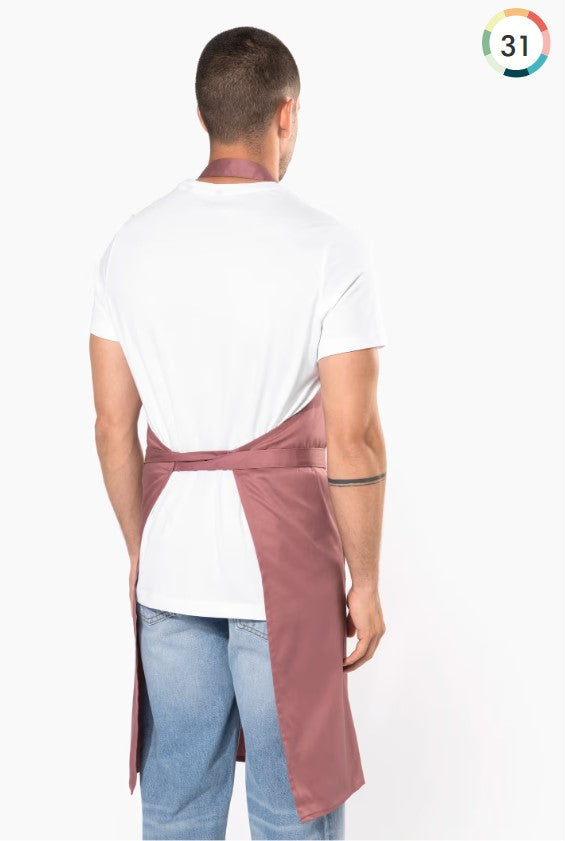 Delantal poliéster/algodón con bolsillo-K890 -
