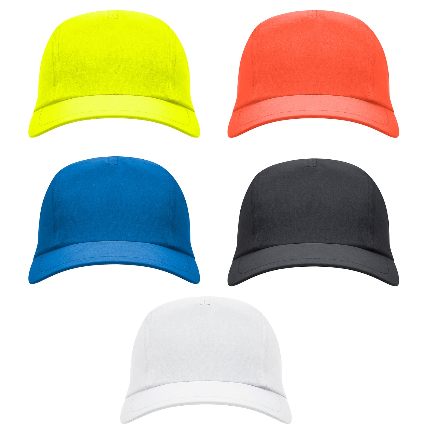 Gorra técnica de tres paneles. Tejido ligero y transpirable.