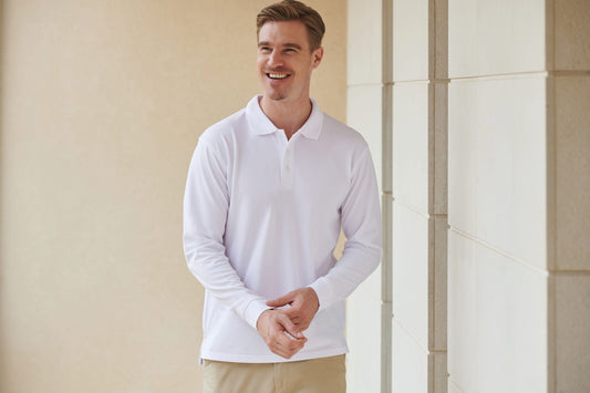 Polo Cool Plus® manga larga unisex Henbury H478