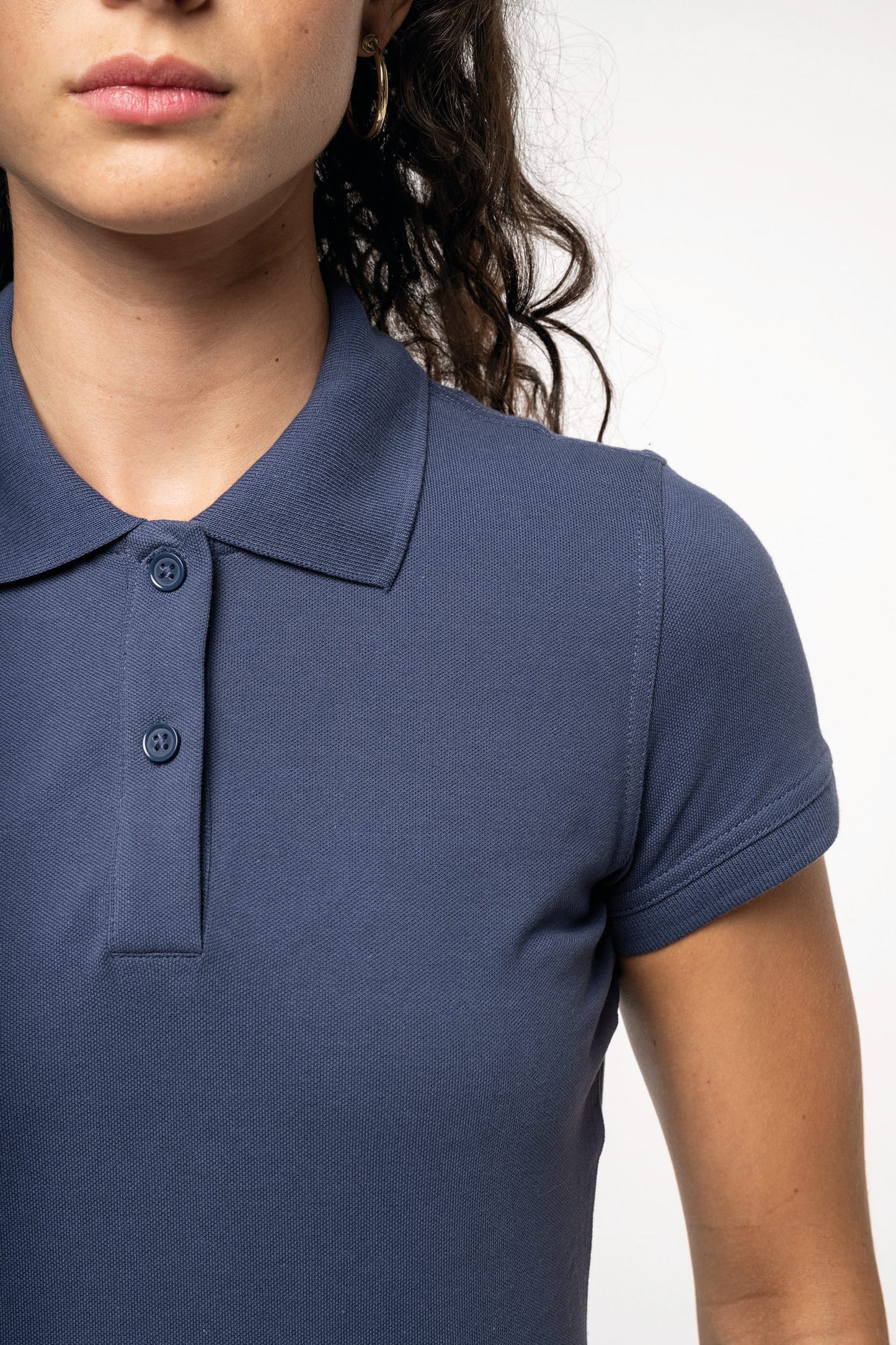Polo de punto piqué manga corta mujer Kariban K240