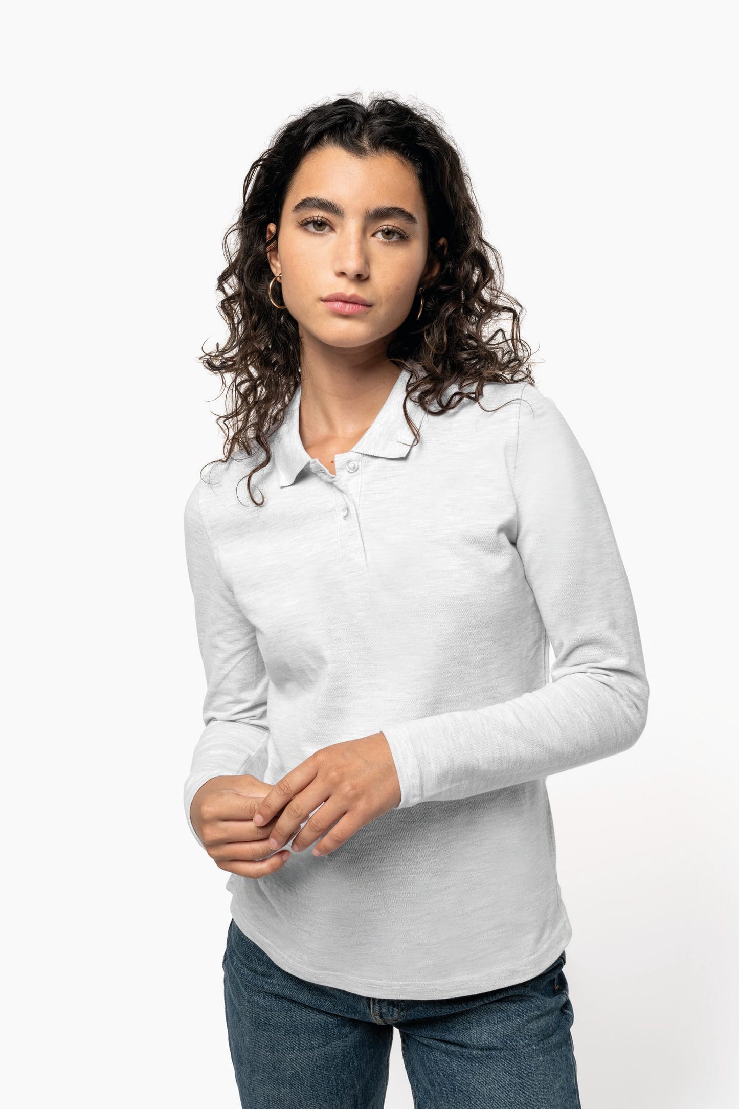 Polo manga larga mujer Kariban K244