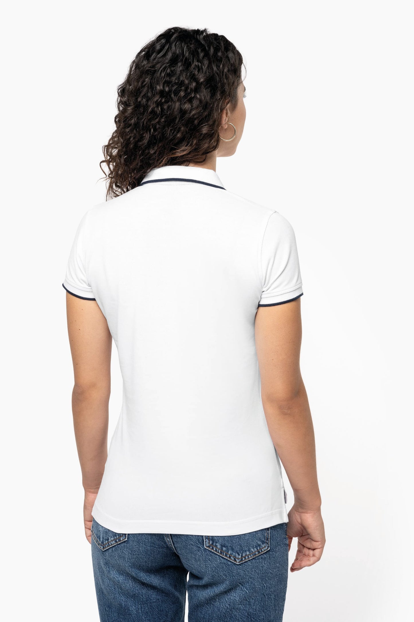 Polo piqué maga corta mujer Kariban K252