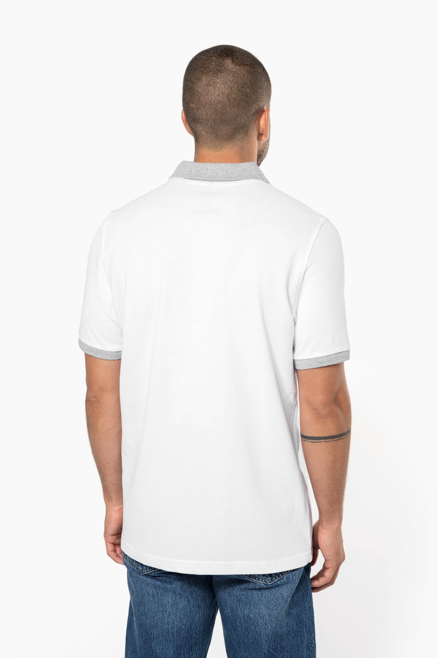 Polo piqué bicolor hombre Kariban K258