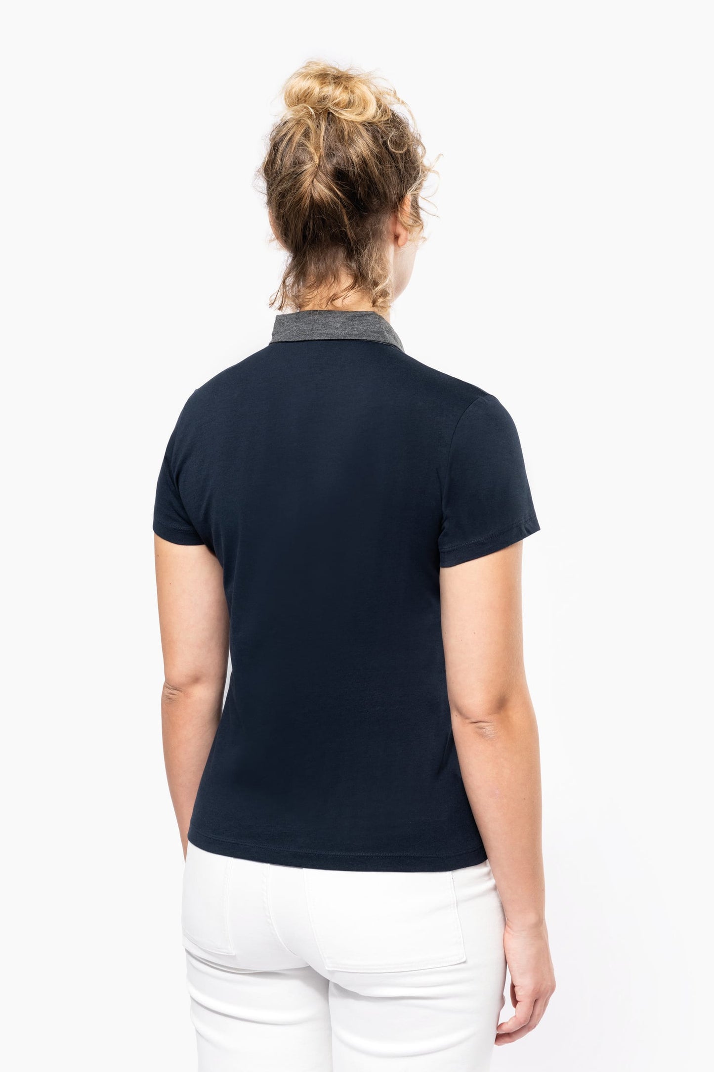 Polo jersey bicolor mujer Kariban K261