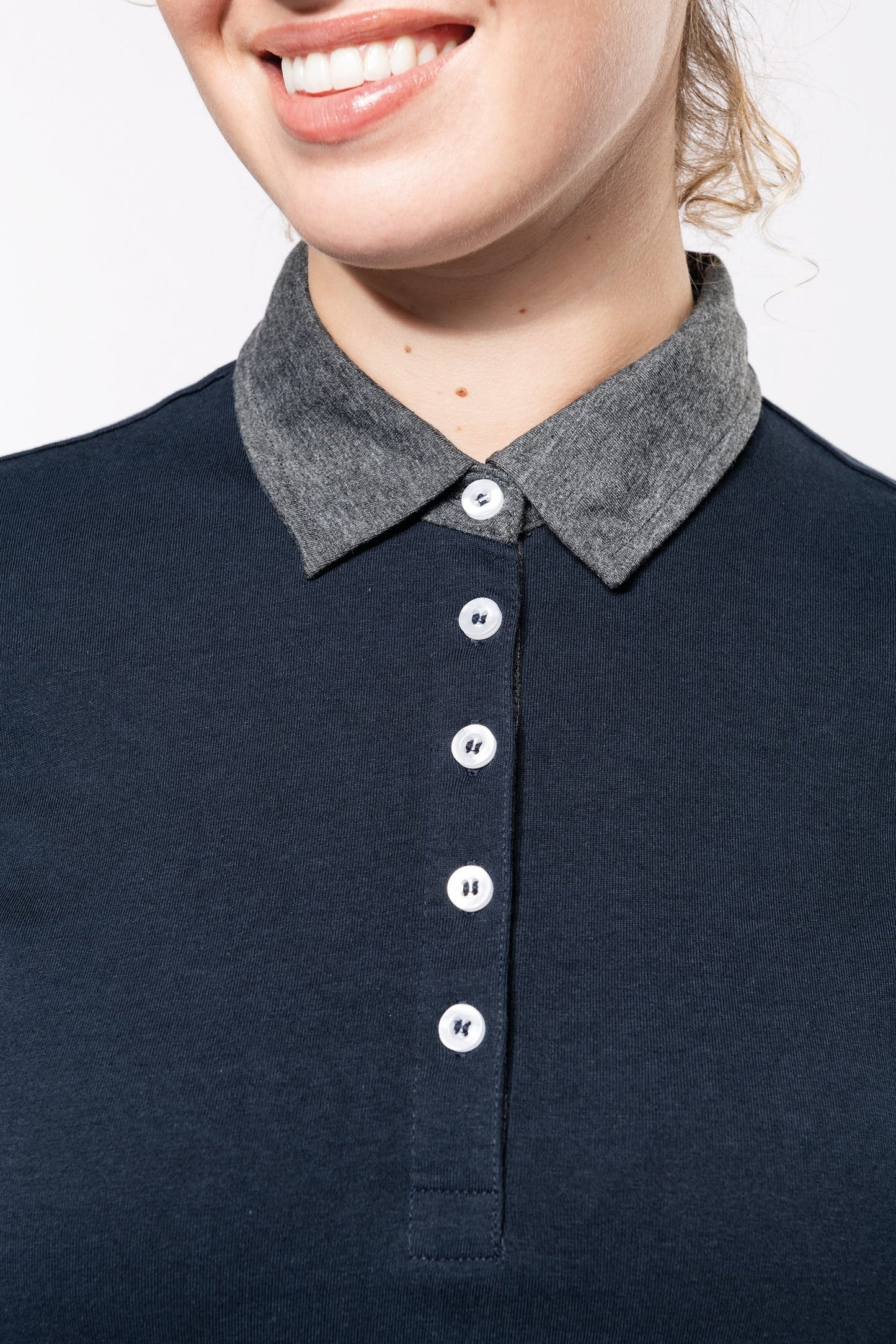 Polo jersey bicolor mujer Kariban K261