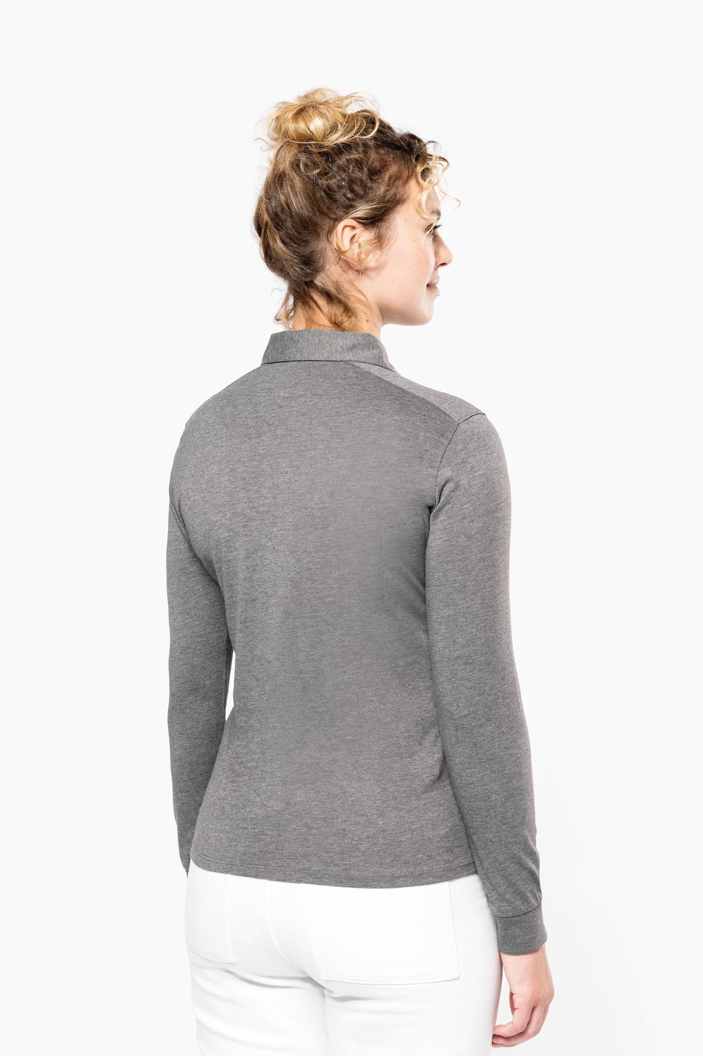 Polo jersey manga larga mujer Kariban K265