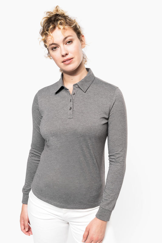 Polo jersey manga larga mujer Kariban K265