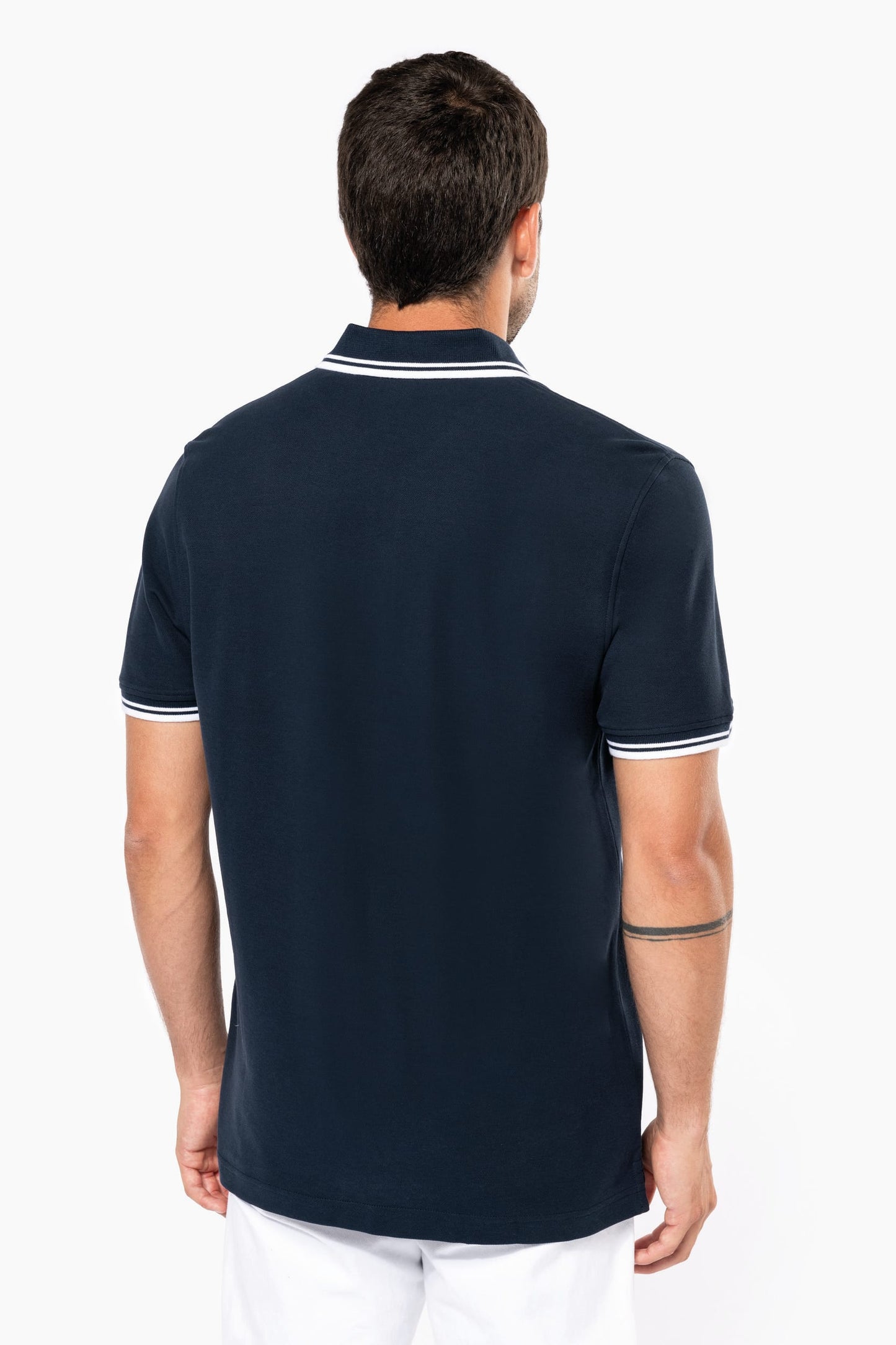 Polo de manga corta para hombre con ribetes contrastados Kariban K272