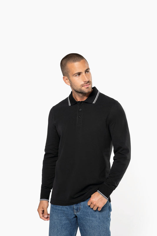 Polo piqué manga larga hombre Kariban K280